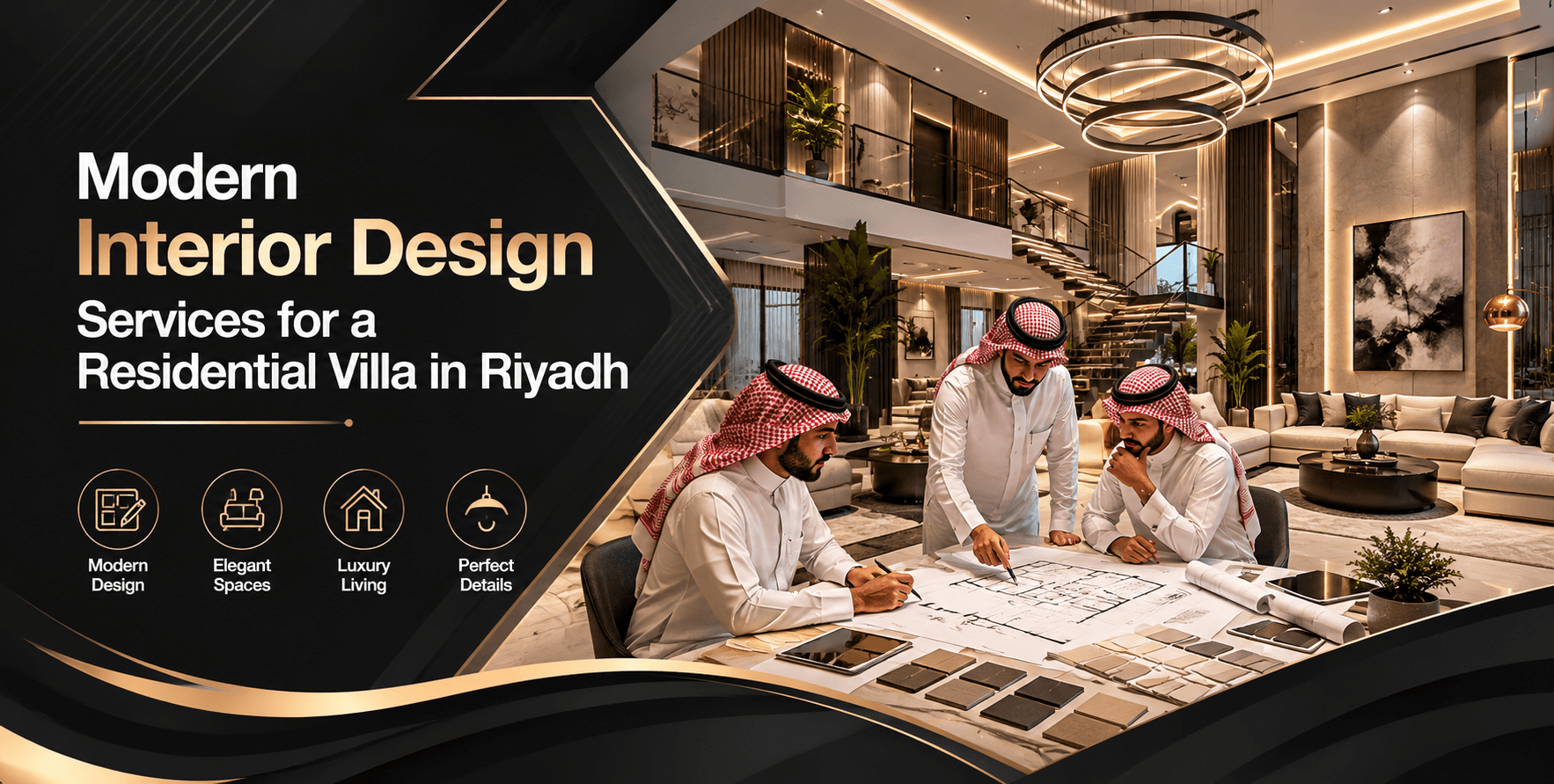 Modern Interior Design Services for a Residential Villa in Riyadh, KSA